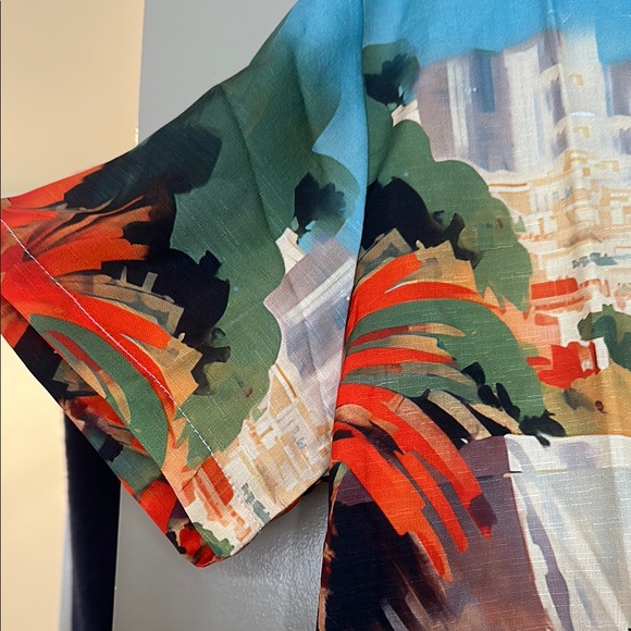 Men's Blue and Red Racing Graphic Shirt - Picture 6 of 8